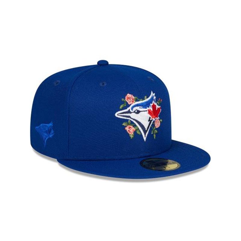 MLB Toronto Blue Jays Bloom 59Fifty Fitted (IYZ3688) - Blue New Era Caps